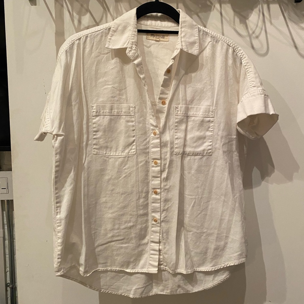 Madewell White Shortleeve Buttondown - Size XS